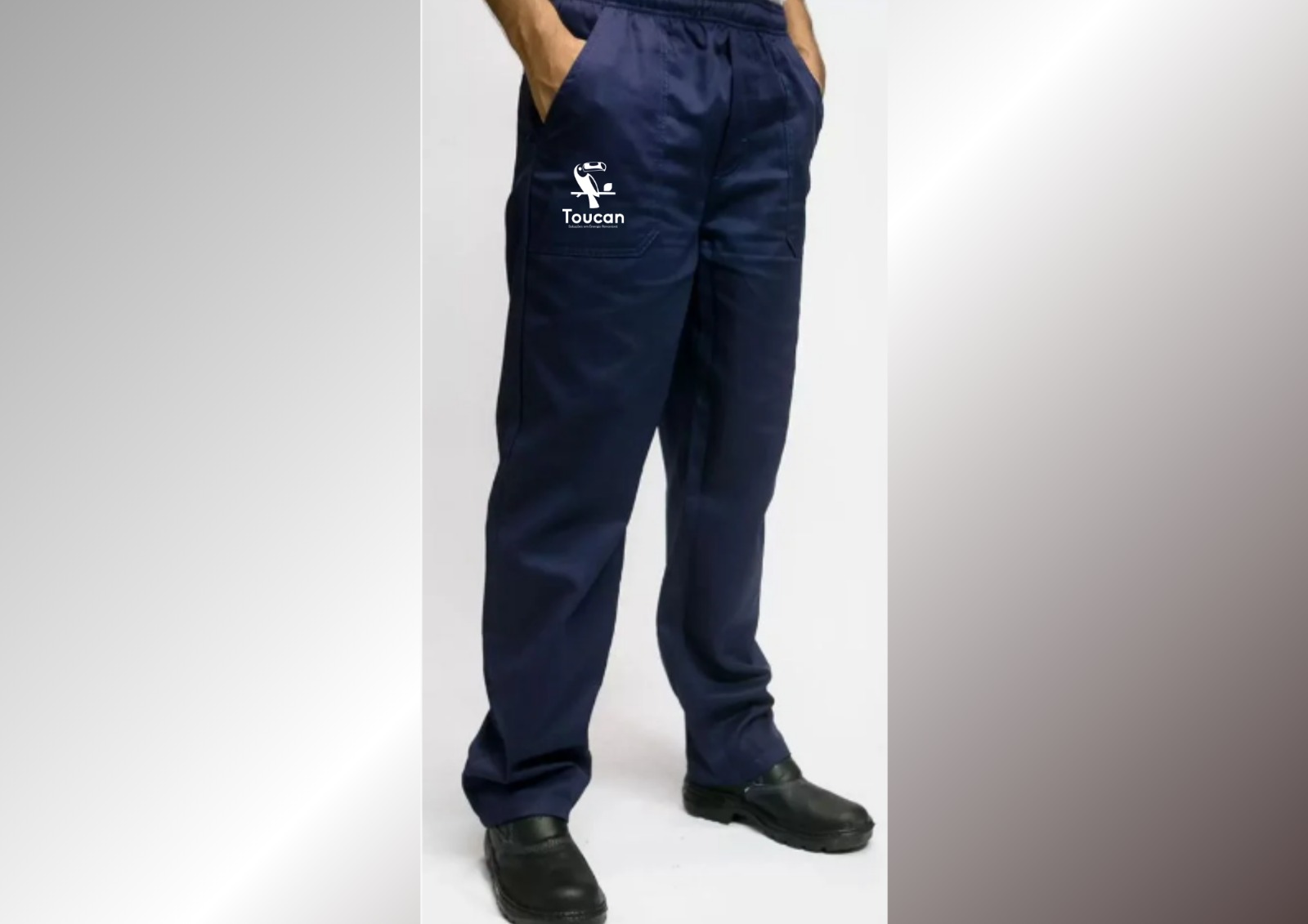 Calça Uniforme Profissional Azul Marinho com Logo
